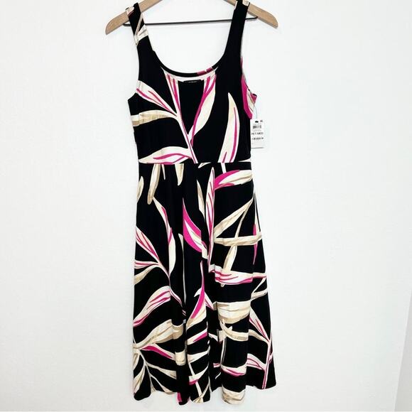 ALFANI PETITE MEDIUM MULTICOLOR BLACK PINK WHITE WOMEN TANK DRESS BRAND NEW - Picture 3 of 8